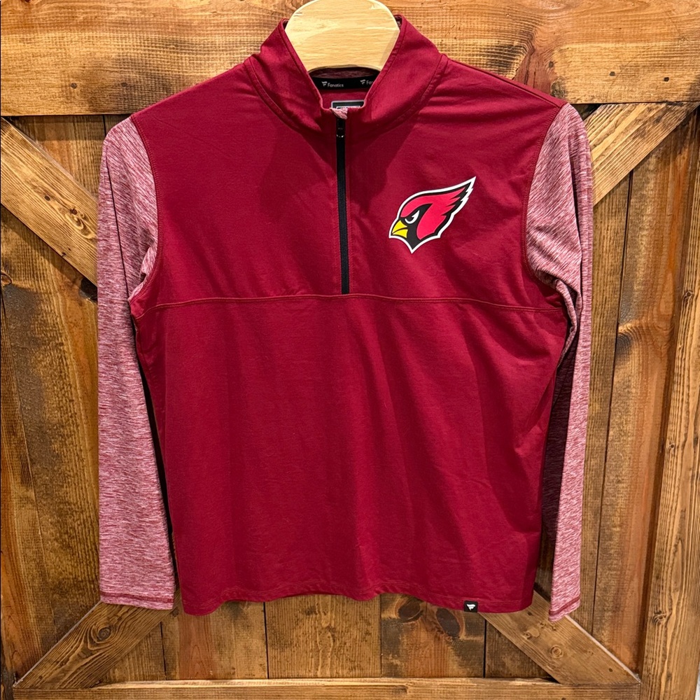 Men's Fanatics Long Sleeve Pullover 1/4 Zip NFL‎ Arizona Cardinals Size XL
